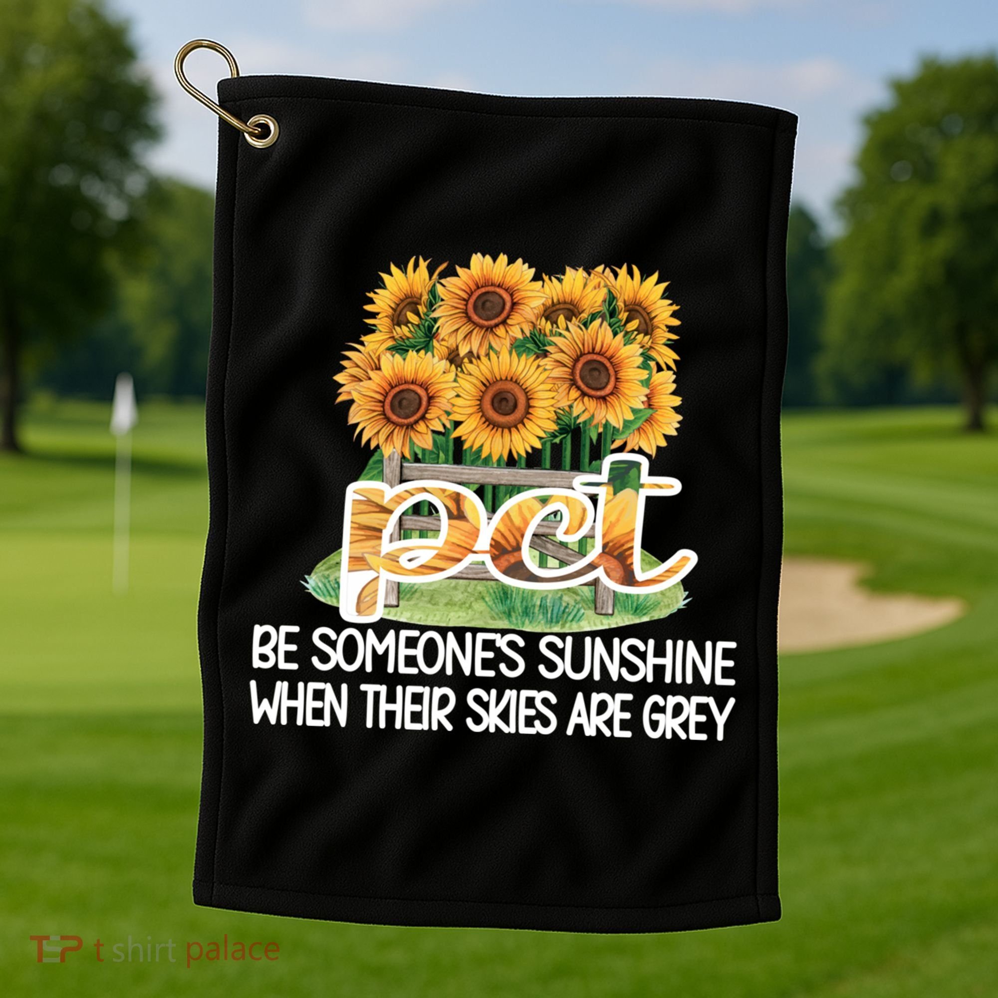 Pct Sunflower Best Patient Care Tech Cool Gift Golf Towel