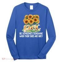 Pct Sunflower Best Patient Care Tech Cool Gift Long Sleeve Shirt thumb 0