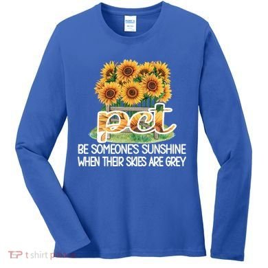 Pct Sunflower Best Patient Care Tech Cool Gift Women's Long Sleeve Shirt