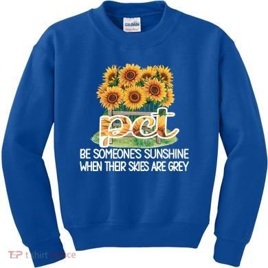 Pct Sunflower Best Patient Care Tech Cool Gift Kids Sweatshirt