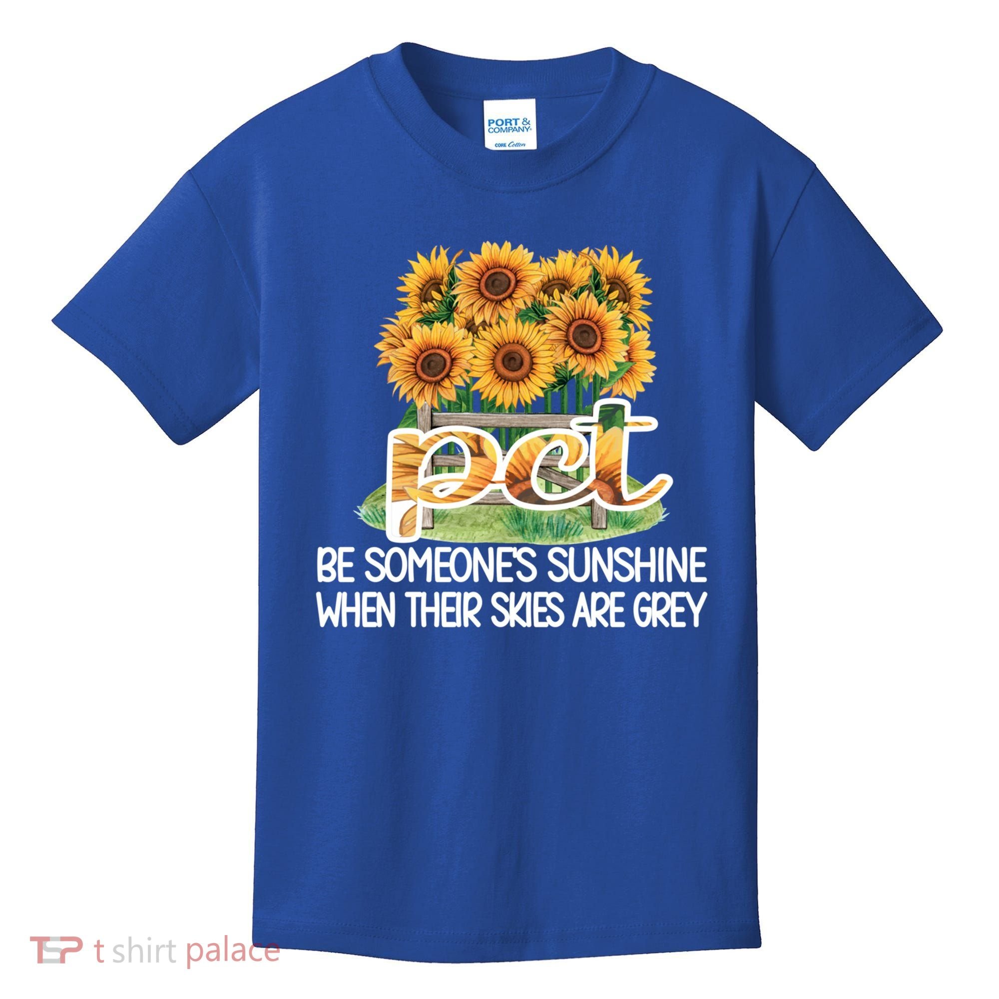 Pct Sunflower Best Patient Care Tech Cool Gift Kids T-Shirt