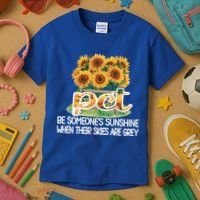 Pct Sunflower Best Patient Care Tech Cool Gift Kids T-Shirt thumb 3