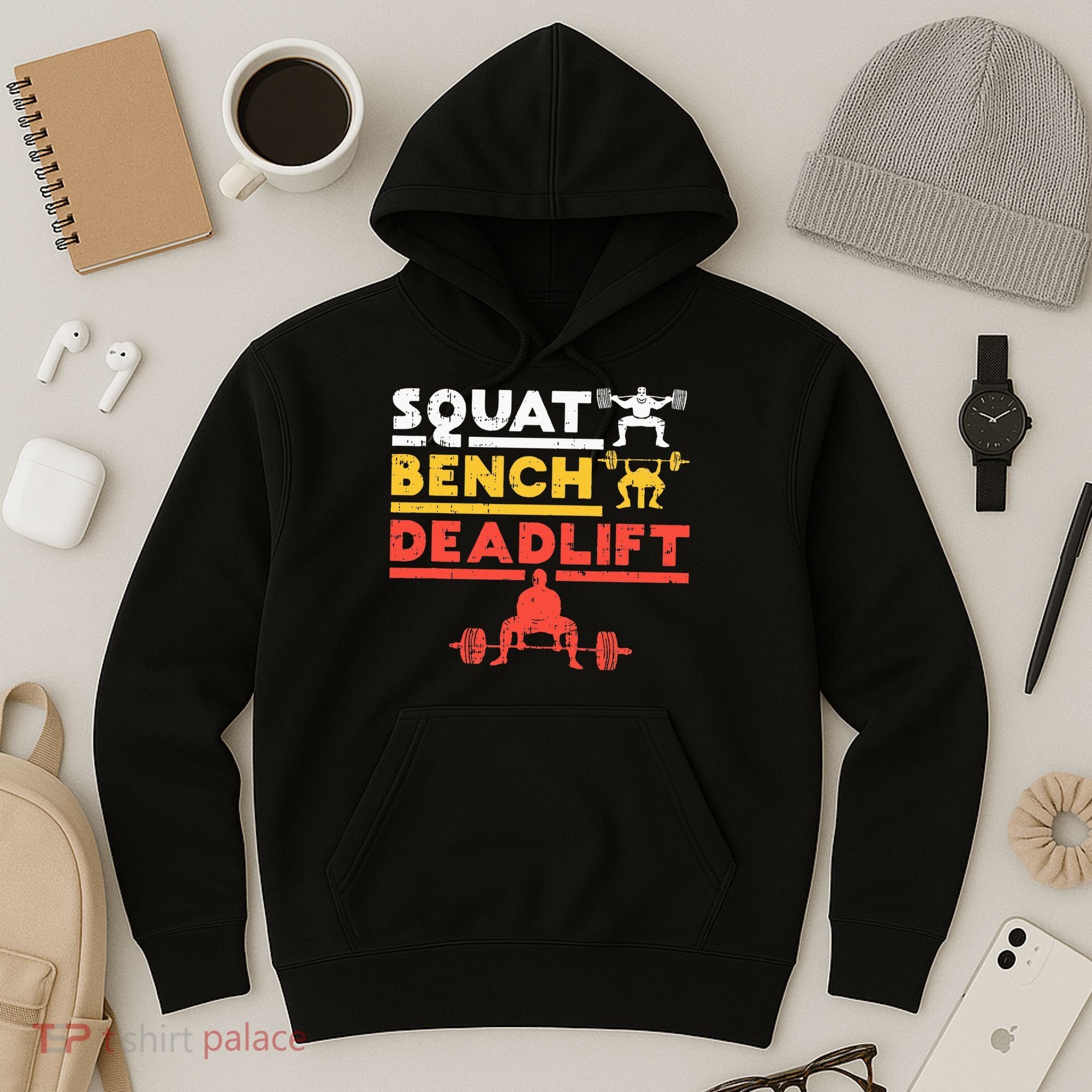 Powerlifting Squat Bench Deadlift Weightlifting Hoodie