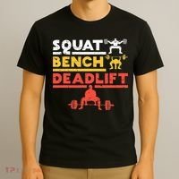 Powerlifting Squat Bench Deadlift Weightlifting T-Shirt thumb 3