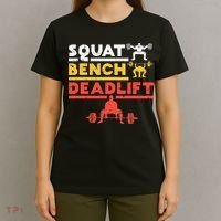 Powerlifting Squat Bench Deadlift Weightlifting T-Shirt thumb 4