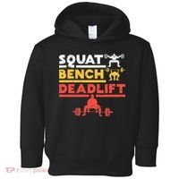 Powerlifting Squat Bench Deadlift Weightlifting Toddler Hoodie thumb 0