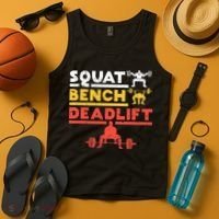 Powerlifting Squat Bench Deadlift Weightlifting Tank Top thumb 4