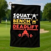 Powerlifting Squat Bench Deadlift Weightlifting Golf Towel thumb 1