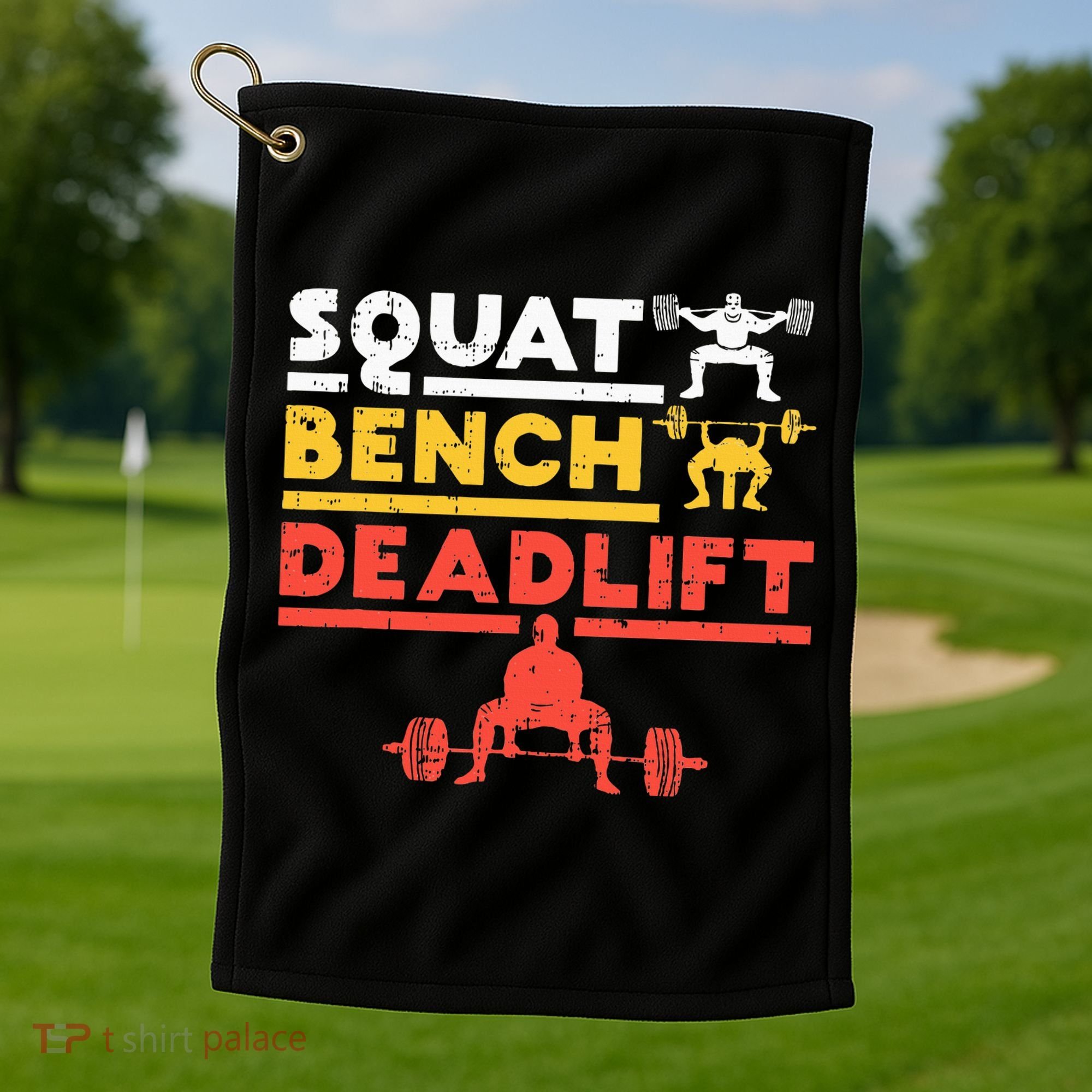 Powerlifting Squat Bench Deadlift Weightlifting Golf Towel
