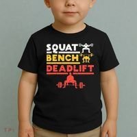 Powerlifting Squat Bench Deadlift Weightlifting Toddler T-Shirt thumb 2