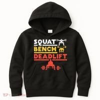 Powerlifting Squat Bench Deadlift Weightlifting Kids Hoodie thumb 0