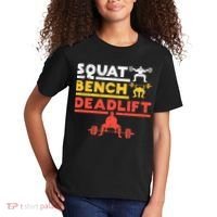 Powerlifting Squat Bench Deadlift Weightlifting Kids T-Shirt thumb 2