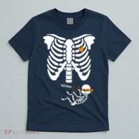 Pregnant Skeleton Baby Costume Halloween Maternity Ninja Ladies T-Shirt thumb 5