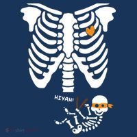 Pregnant Skeleton Baby Costume Halloween Maternity Ninja Ladies Coaster thumb 2