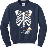 Pregnant Skeleton Baby Costume Halloween Maternity Ninja Ladies Kids Sweatshirt thumb 0