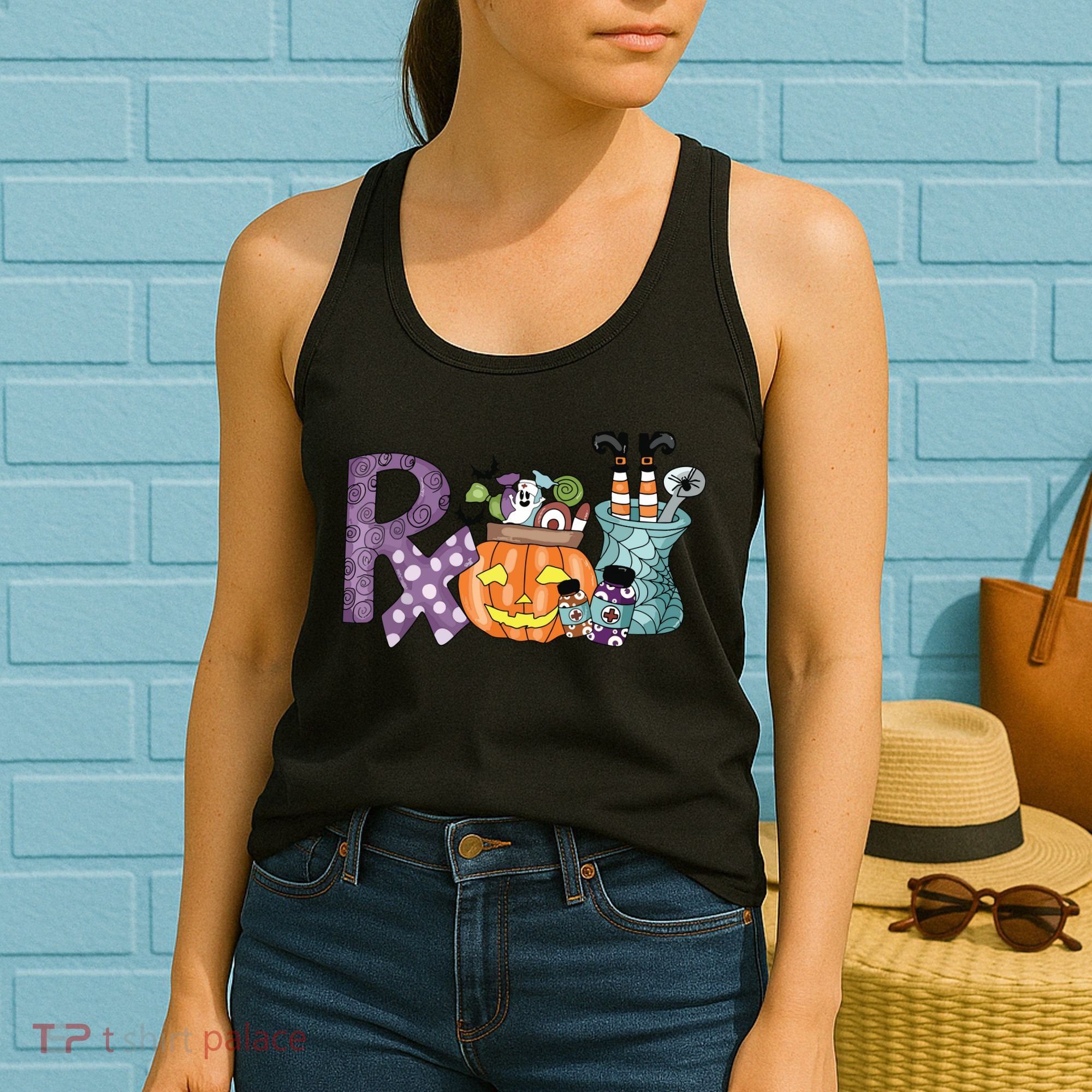 Pharmacy Squad Boo Crew Pharmacist Pharmacy Tech Halloween Women's Tank Top