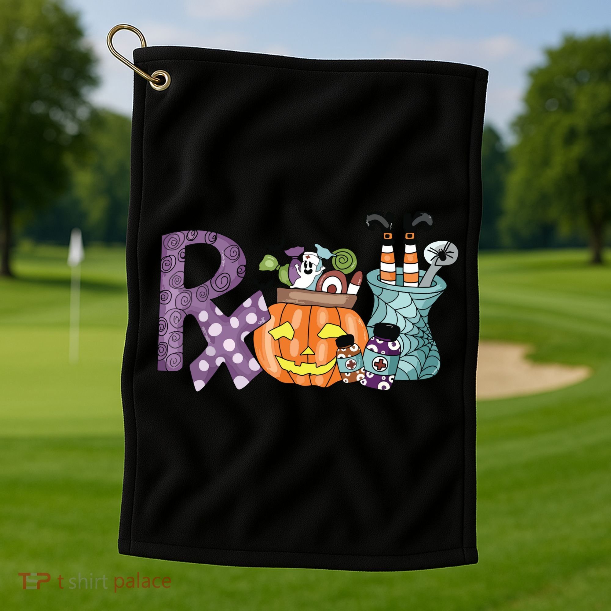 Pharmacy Squad Boo Crew Pharmacist Pharmacy Tech Halloween Golf Towel