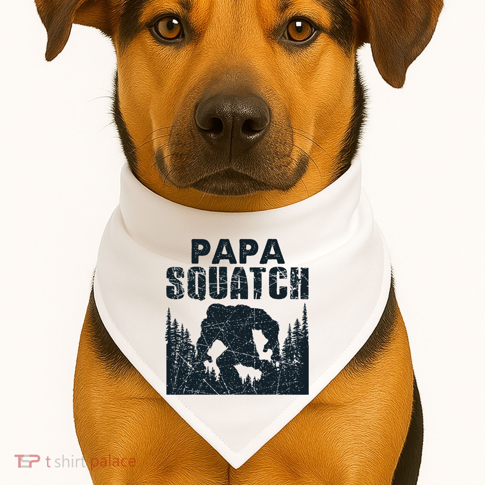 Papa Squatch Bigfoot Dad Father's Day USA-Made Doggie Bandana