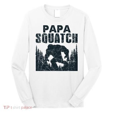 Papa Squatch Bigfoot Dad Father's Day Long Sleeve Shirt