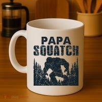 Papa Squatch Bigfoot Dad Father's Day Coffee Mug thumb 4