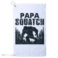 Papa Squatch Bigfoot Dad Father's Day Golf Towel thumb 0