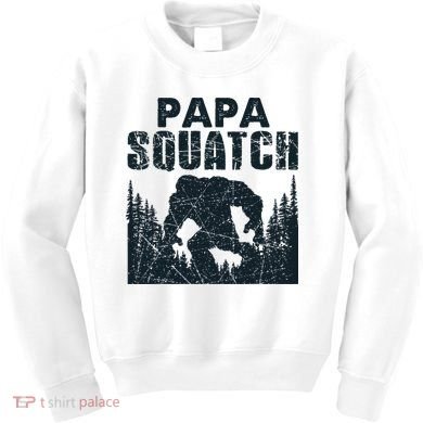 Papa Squatch Bigfoot Dad Father's Day Kids Sweatshirt