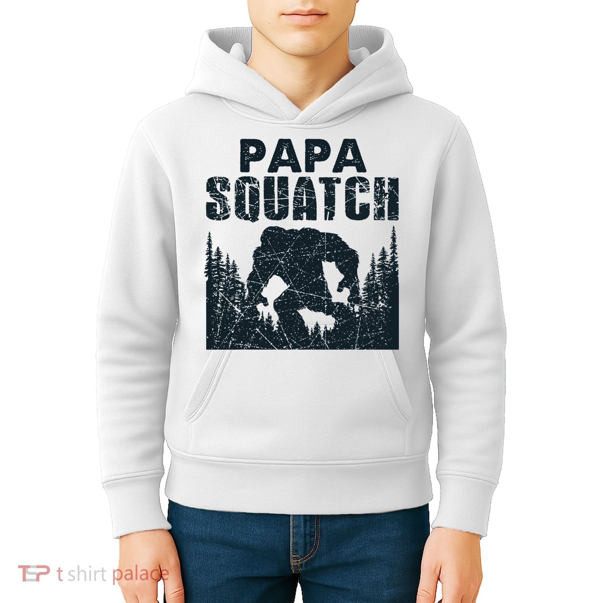 Papa Squatch Bigfoot Dad Father's Day Kids Hoodie