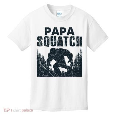 Papa Squatch Bigfoot Dad Father's Day Kids T-Shirt