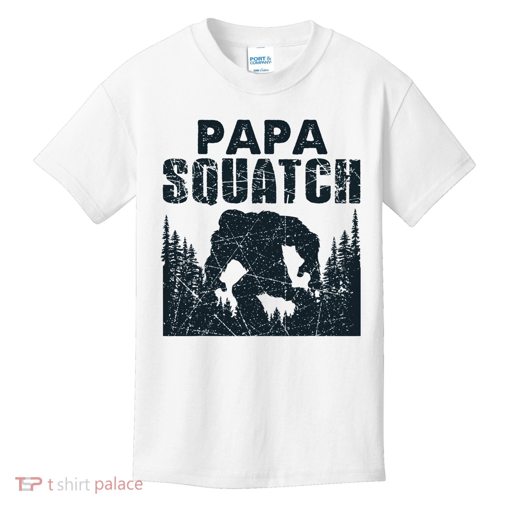 Papa Squatch Bigfoot Dad Father's Day Kids T-Shirt