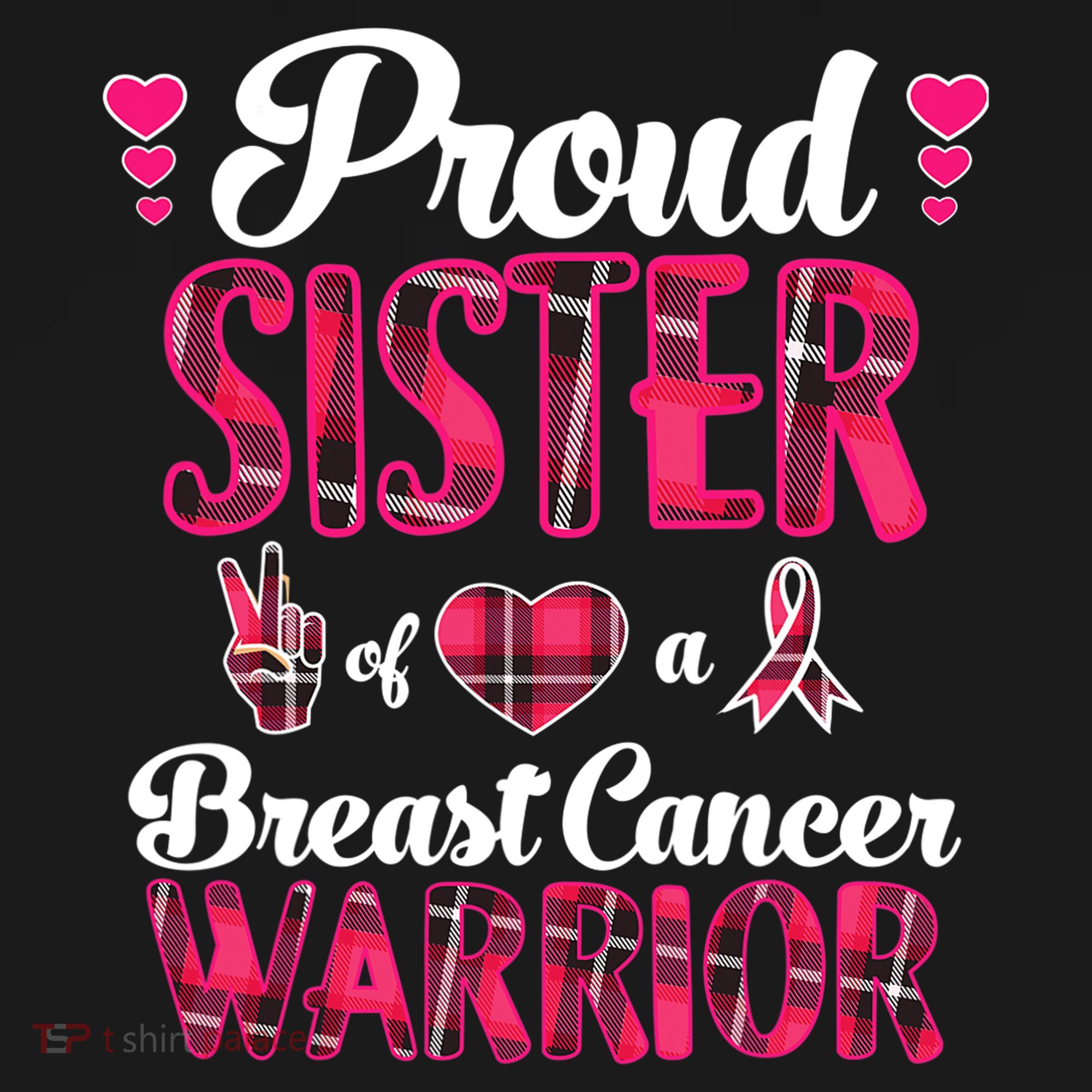 Proud Sister Breast Cancer Awareness Warrior Pink Ribbon Women's Hoodie