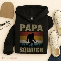 Papa Squatch Bigfoot Papa Sasquatch Yeti Family Hoodie thumb 4