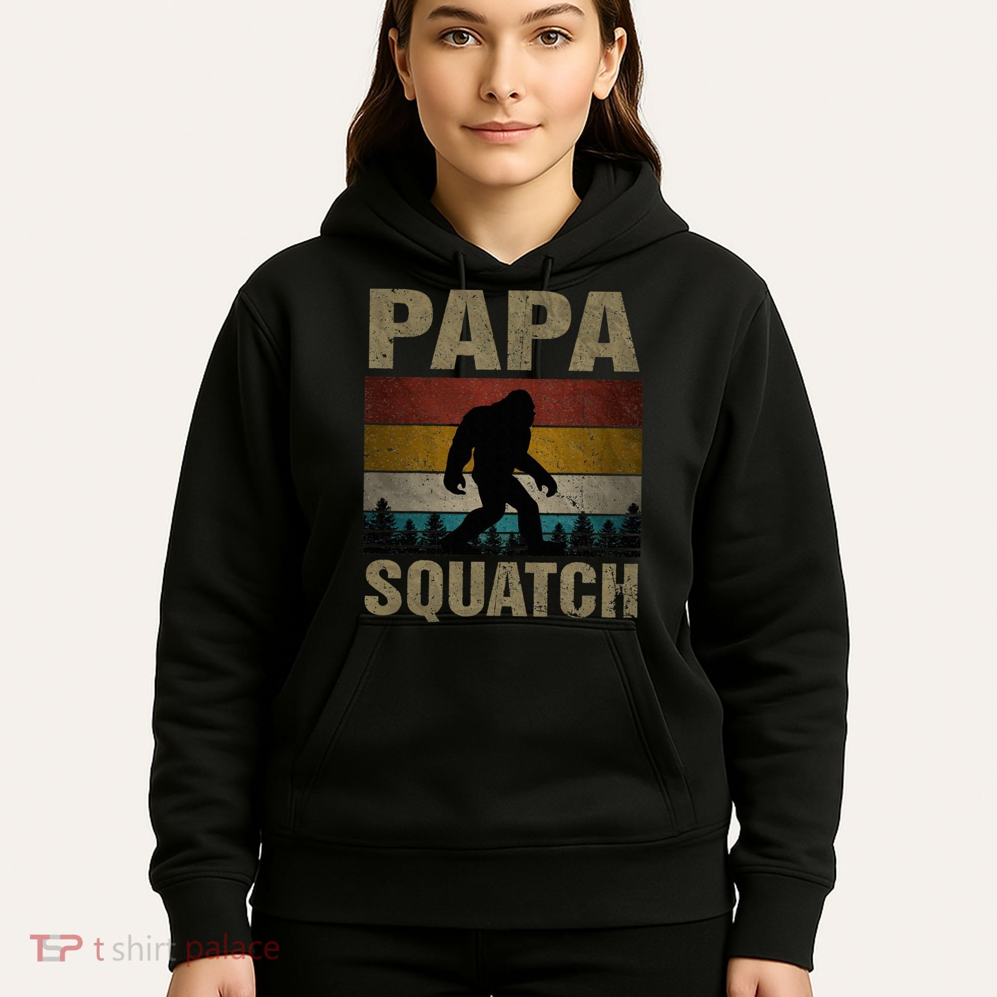 Papa Squatch Bigfoot Papa Sasquatch Yeti Family Hoodie
