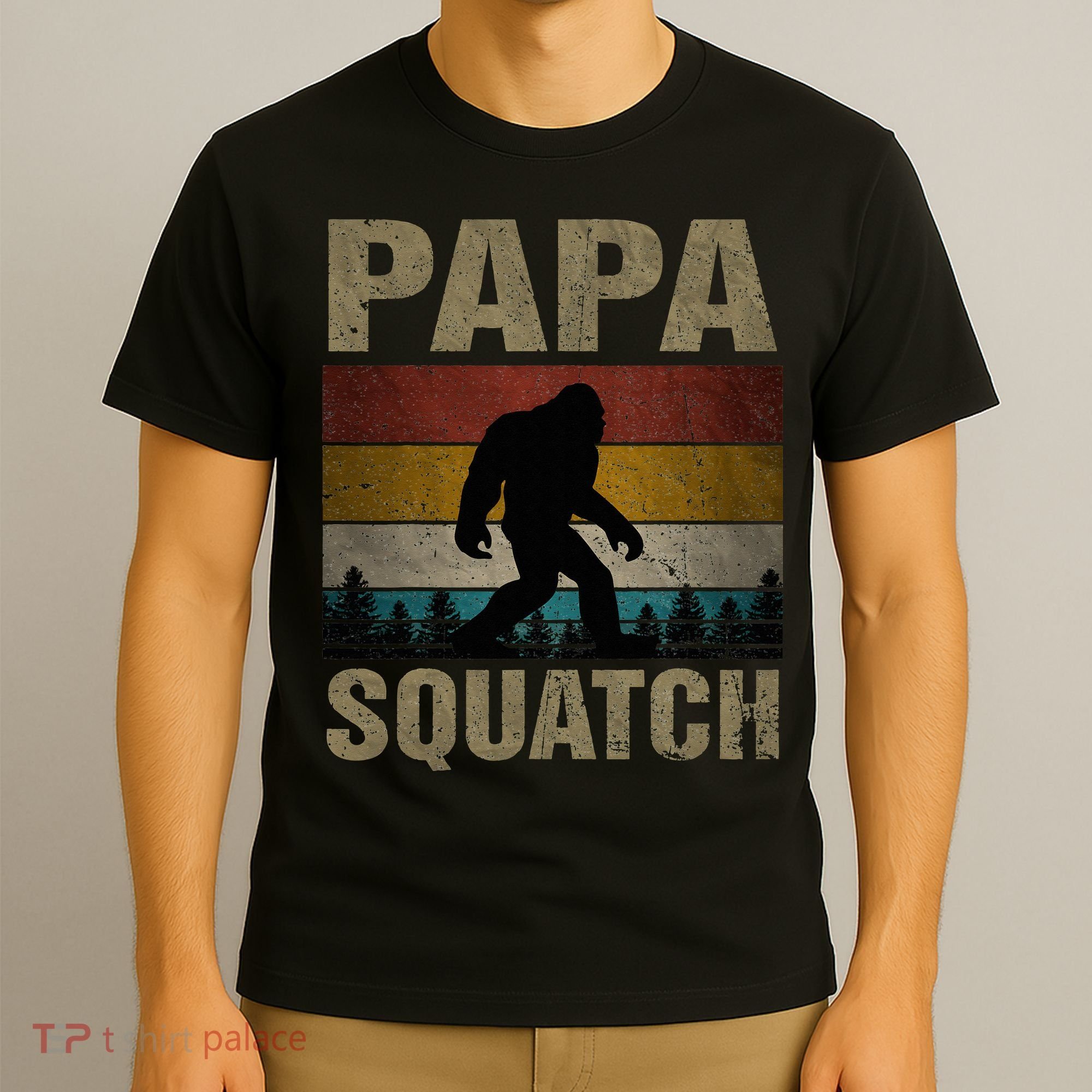 Papa Squatch Bigfoot Papa Sasquatch Yeti Family T-Shirt