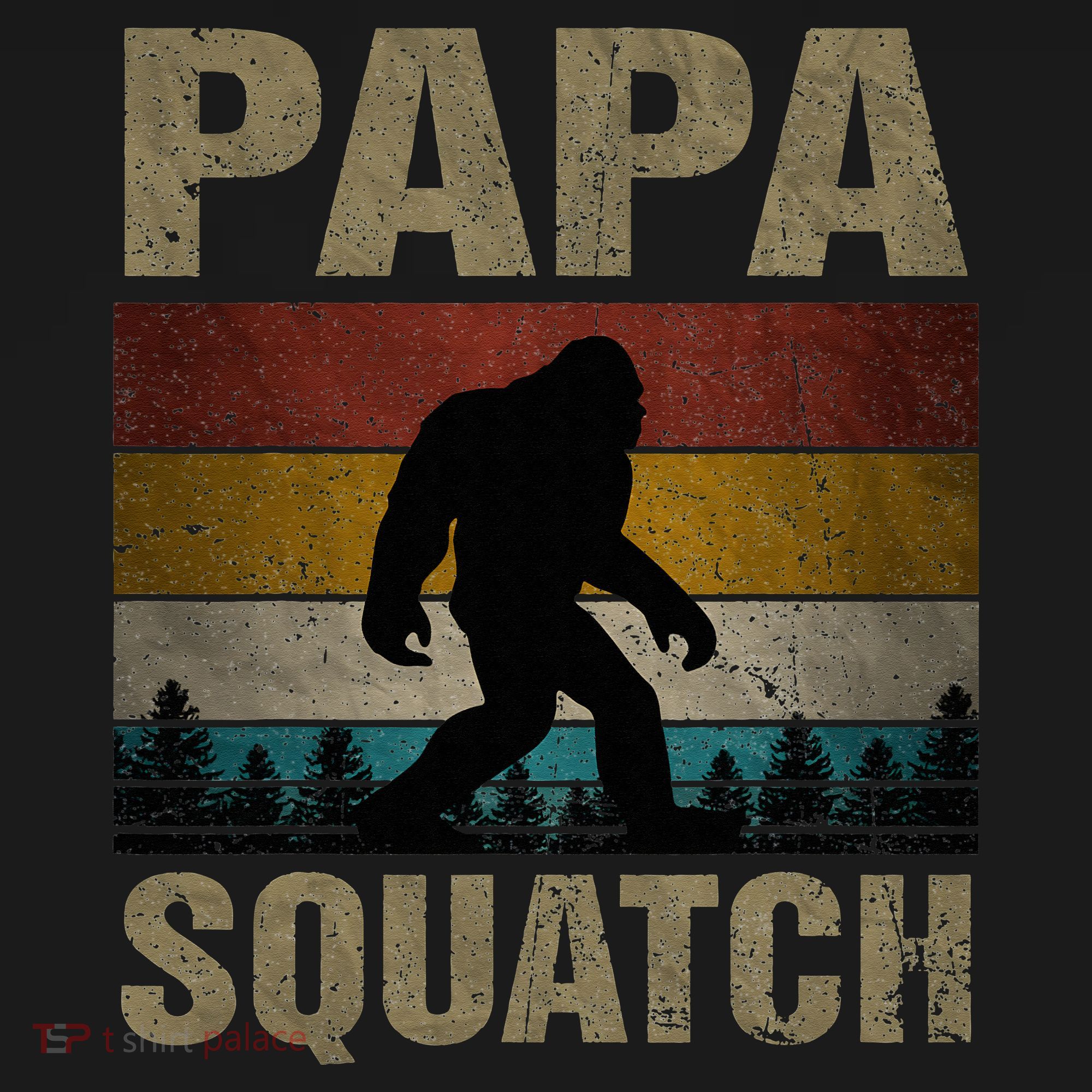 Papa Squatch Bigfoot Papa Sasquatch Yeti Family Polo