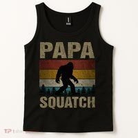 Papa Squatch Bigfoot Papa Sasquatch Yeti Family Tank Top thumb 2
