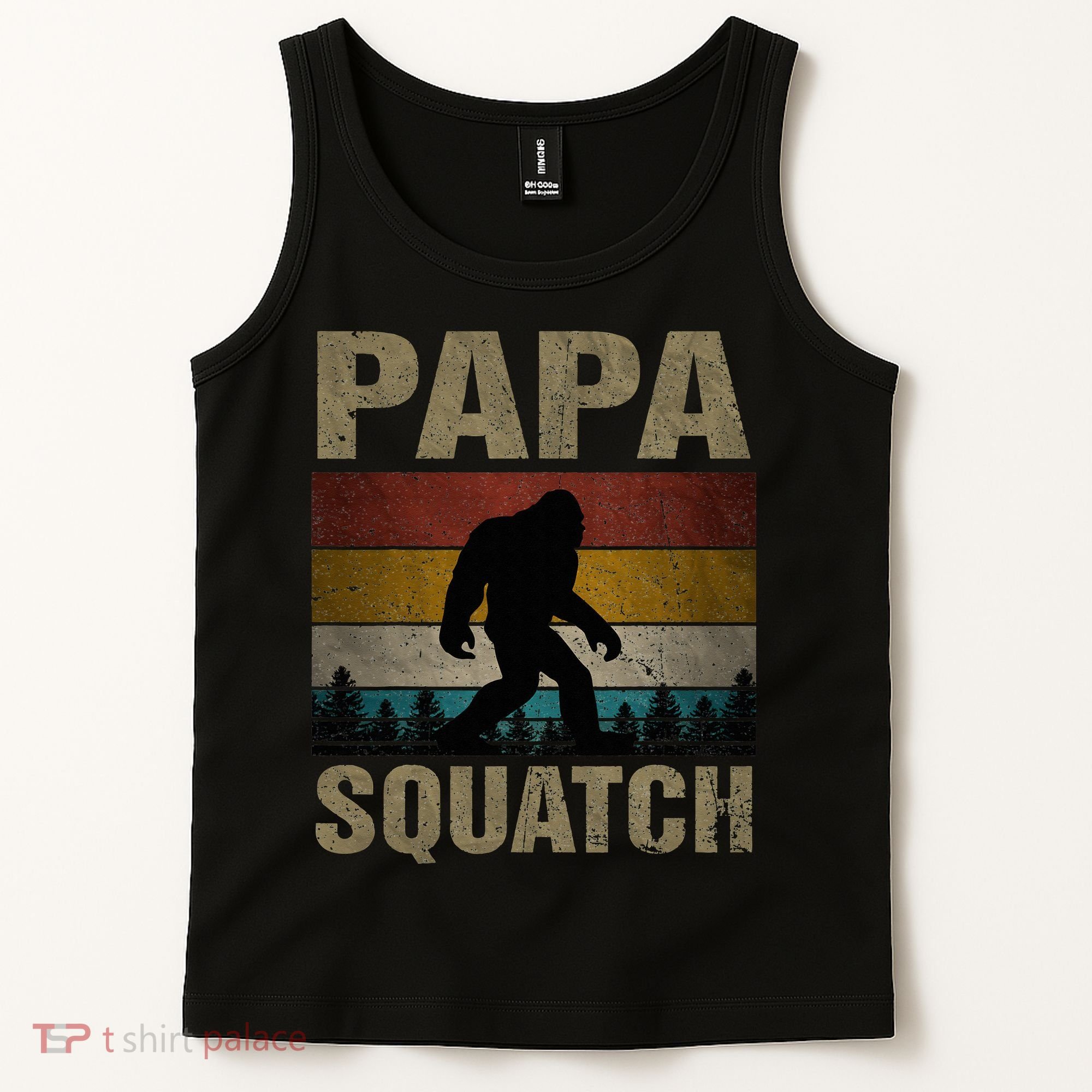 Papa Squatch Bigfoot Papa Sasquatch Yeti Family Tank Top