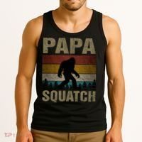 Papa Squatch Bigfoot Papa Sasquatch Yeti Family Tank Top thumb 3