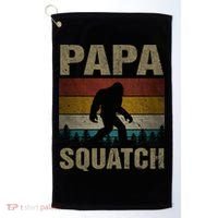 Papa Squatch Bigfoot Papa Sasquatch Yeti Family Golf Towel thumb 0
