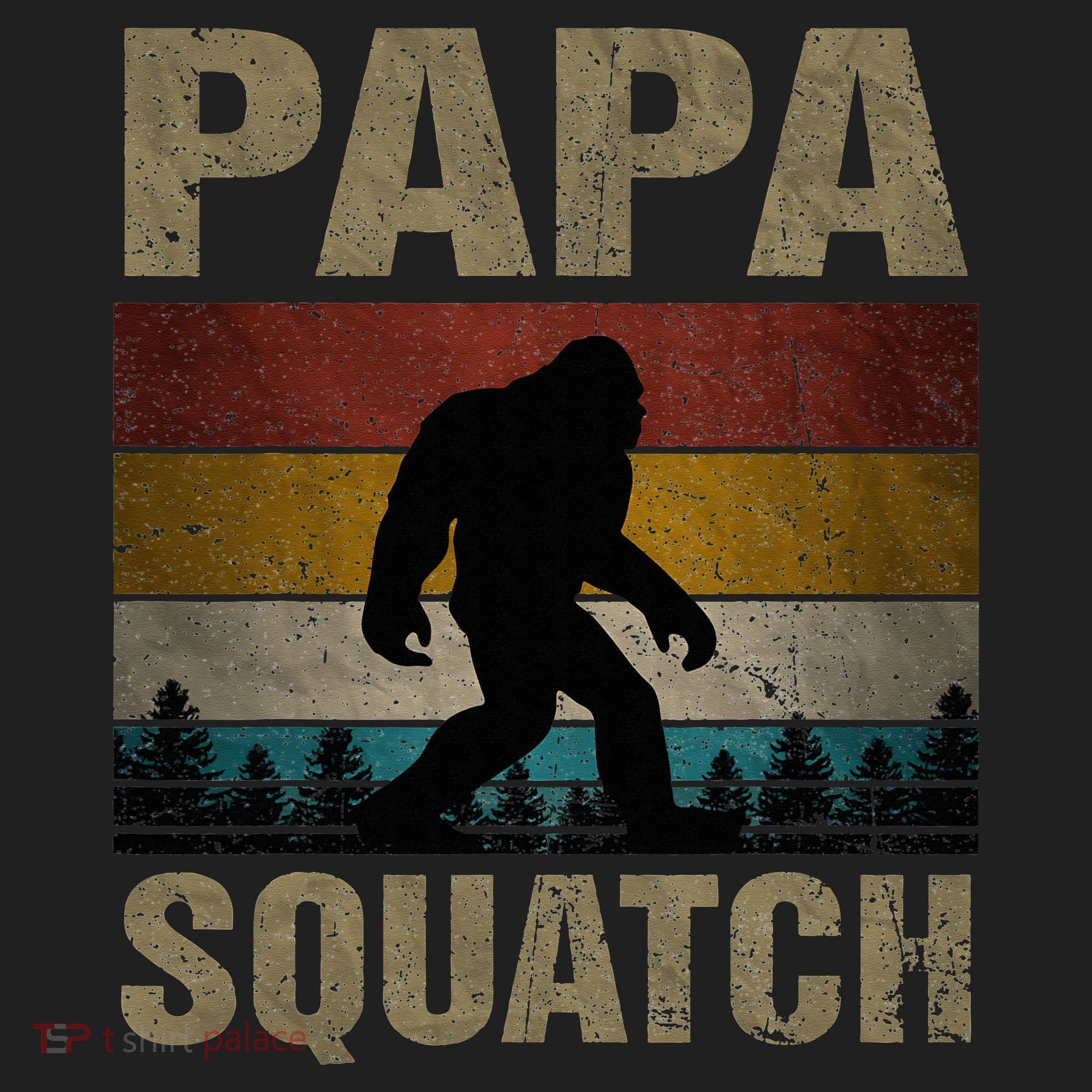 Papa Squatch Bigfoot Papa Sasquatch Yeti Family Golf Towel