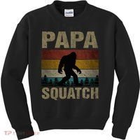 Papa Squatch Bigfoot Papa Sasquatch Yeti Family Kids Sweatshirt thumb 0