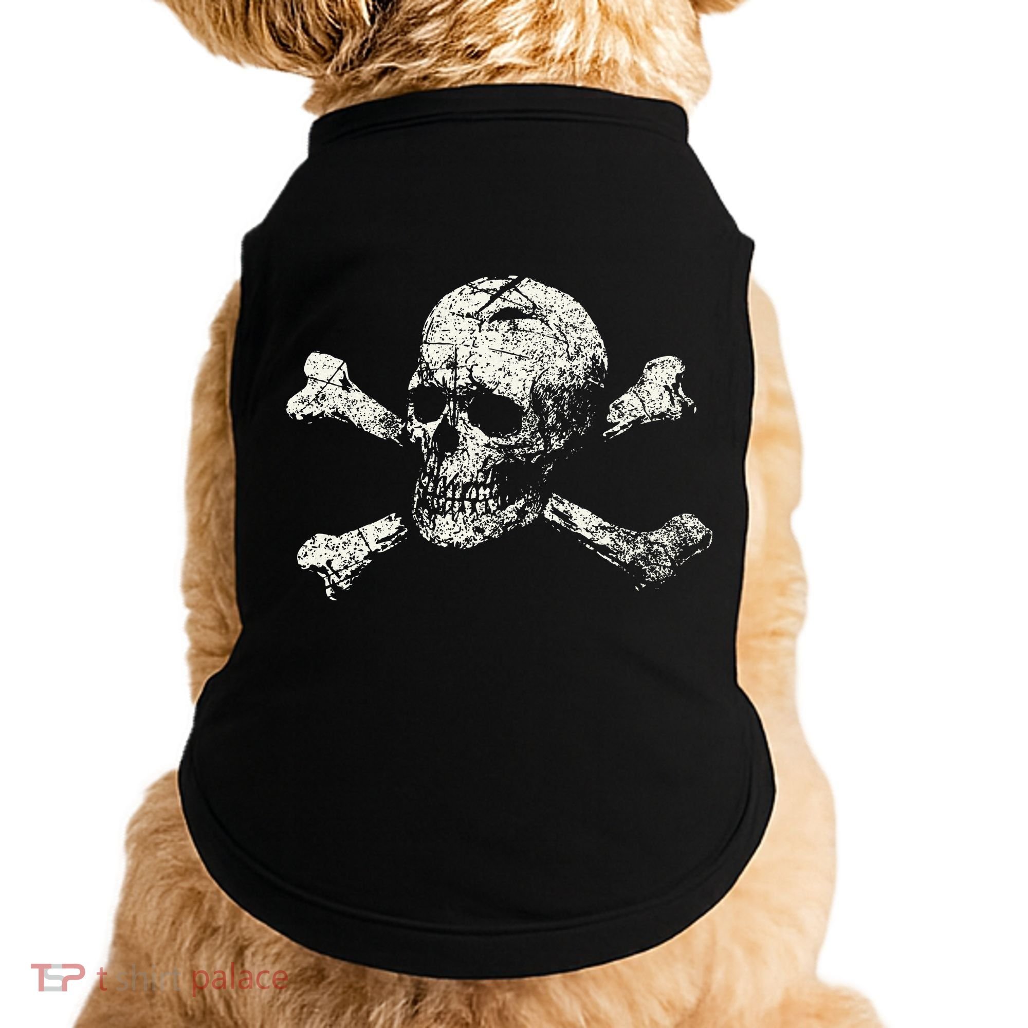 Pirate Skull Banner - Jolly Roger Symbol Doggie Tank