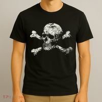 Pirate Skull Banner - Jolly Roger Symbol T-Shirt thumb 3