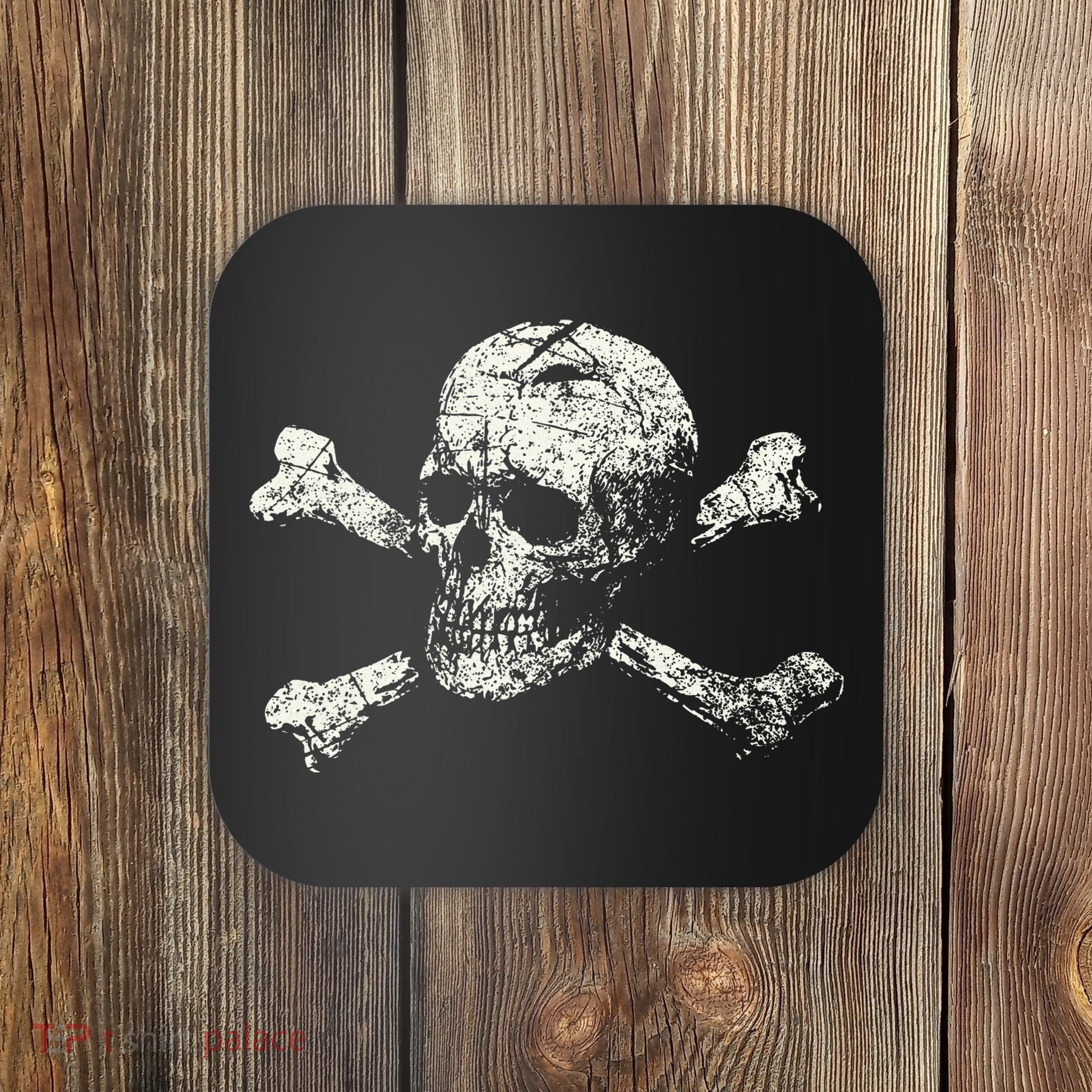 Pirate Skull Banner - Jolly Roger Symbol Coaster