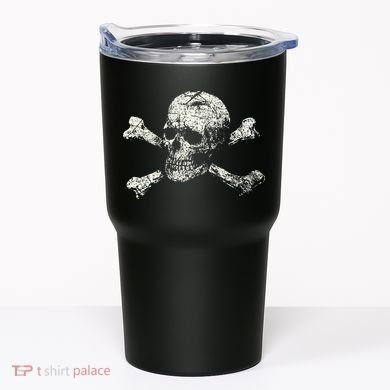 Pirate Skull Banner - Jolly Roger Symbol Tumbler