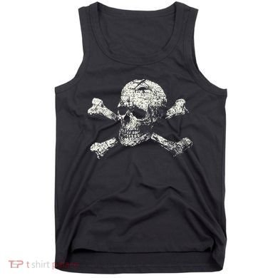 Pirate Skull Banner - Jolly Roger Symbol Tank Top