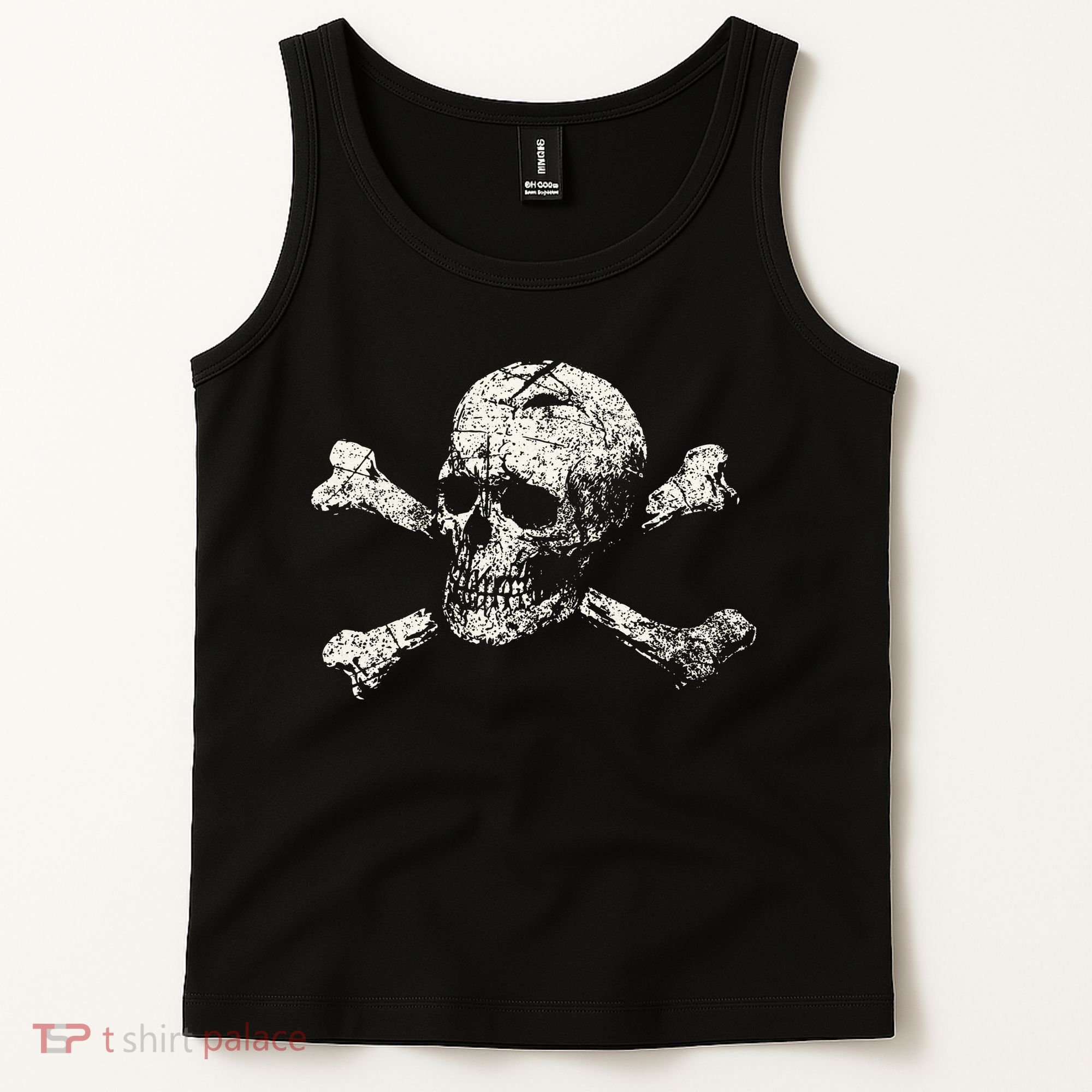 Pirate Skull Banner - Jolly Roger Symbol Tank Top