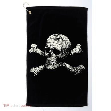 Pirate Skull Banner - Jolly Roger Symbol Golf Towel
