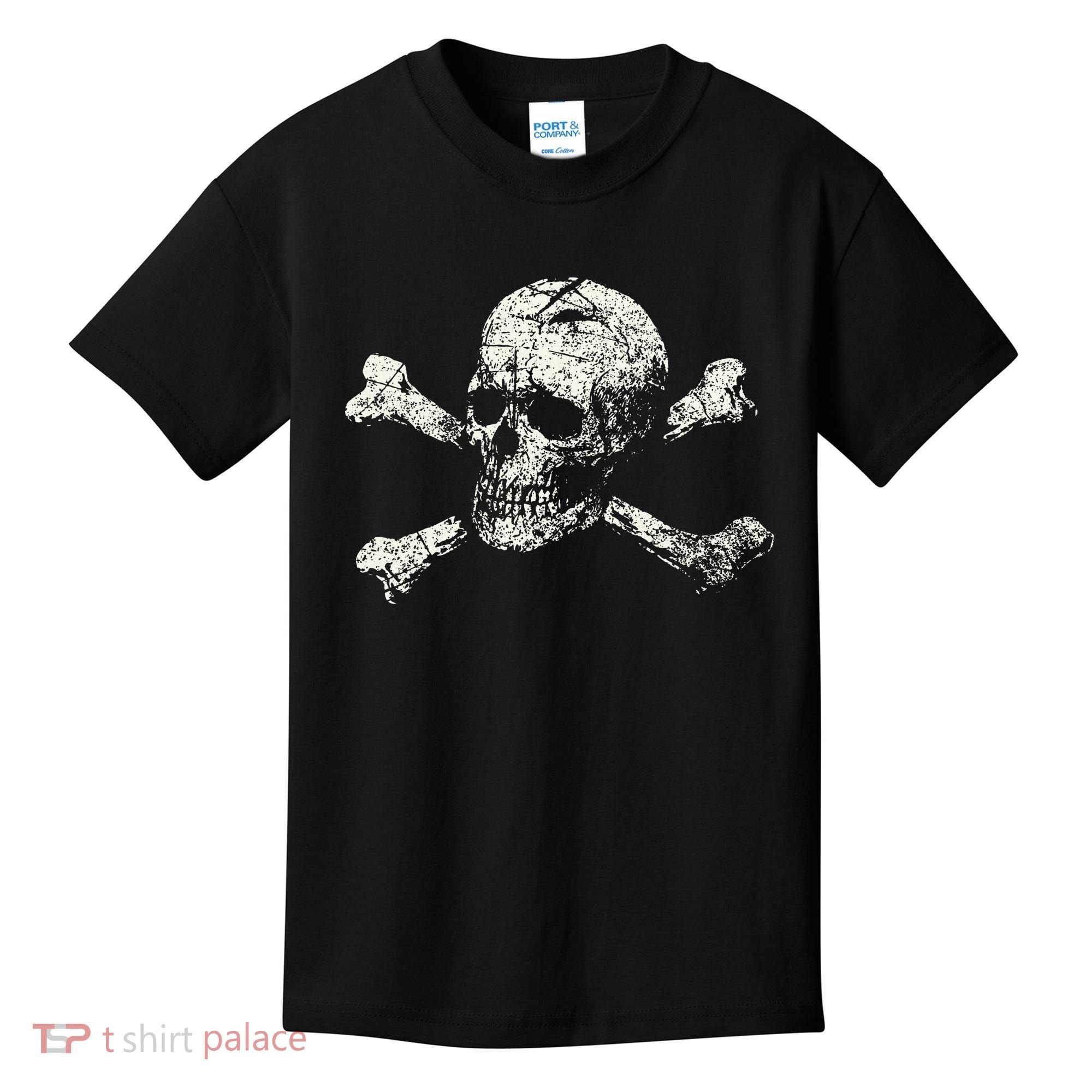 Pirate Skull Banner - Jolly Roger Symbol Kids T-Shirt