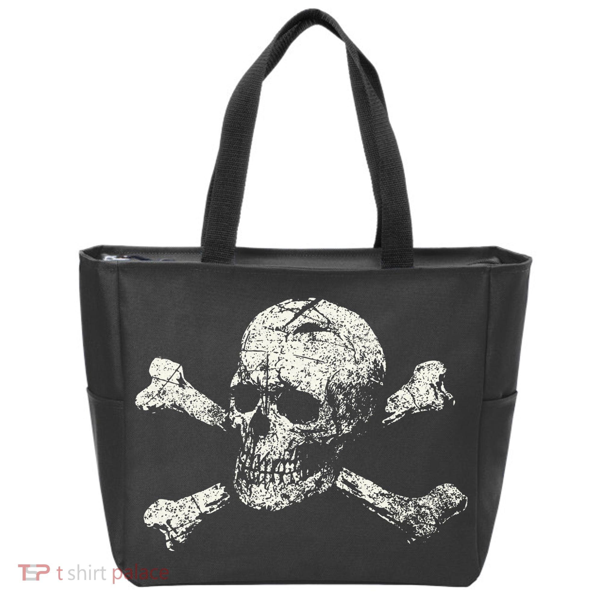 Pirate Skull Banner - Jolly Roger Symbol Tote Bag