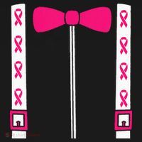 Pink Suspenders Bow Tie Costume Breast Cancer Awareness T-Shirt thumb 7